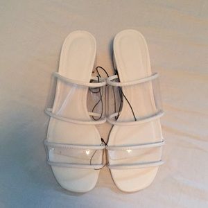 White perspex sandal